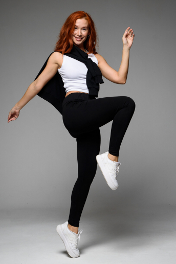 Женские леггинсы 7456 / черный