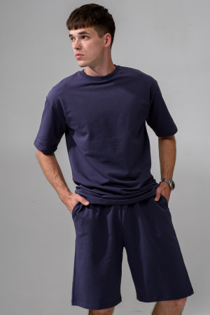 Мужской костюм с шортами 14486 / графит