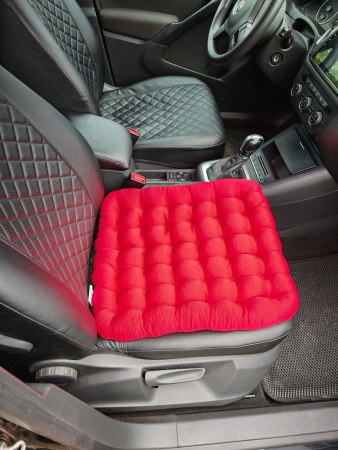 Подушка автомобильная на сиденье "АВТО-БИО" 50x45 / красная