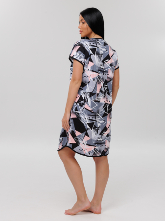 Женский халат Х-154(К) / Серый (геометрия)