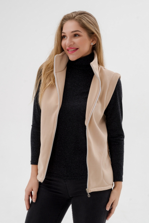 Жилет женский из футера / Латте