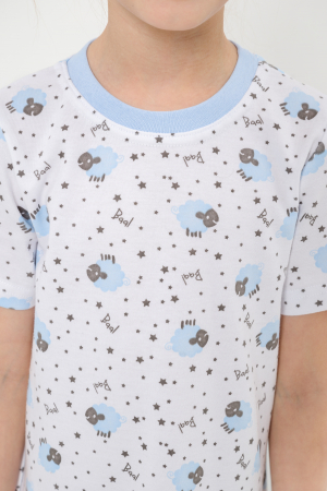 Ночная сорочка подростковая Ласка / овечки голубой