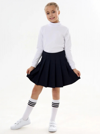 Детская водолазка из рибаны / Белый