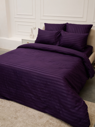 Пододеяльник микрофибра страйп / Фиолетовый