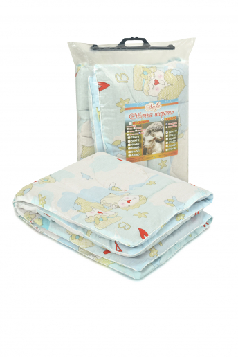 Одеяло стёганое детское бязь овечья шерсть 400 гр/м2