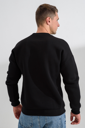 Мужской свитшот 8559 / черный+лев