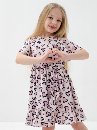 Детское платье "Мальва" / Светло-розовый