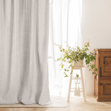 Комплект штор "Волшебная Ночь" Рогожка / Экрю