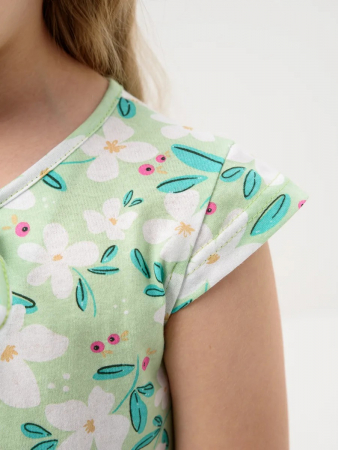 Детское платье "Славянка" / Салатовый