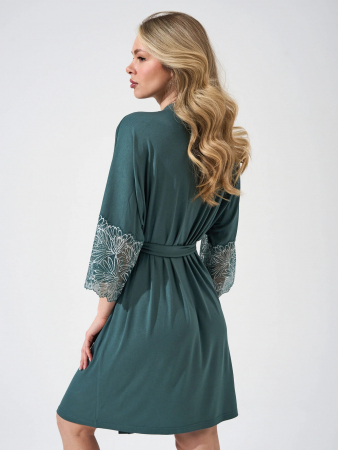 Женский  халат Флирт (кружево) 2451-Ви / Зеленый