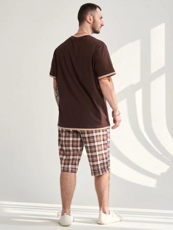 Мужской комплект "Пальма" (бриджи) 2456-К / Коричневый