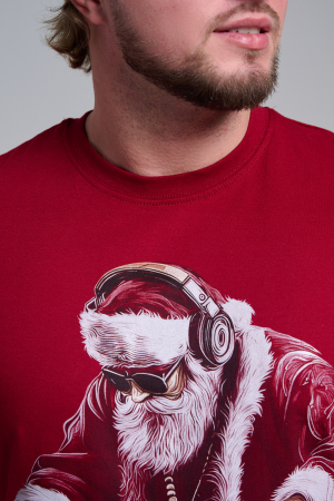 Мужская футболка 8581 / бордо+диско дедМ