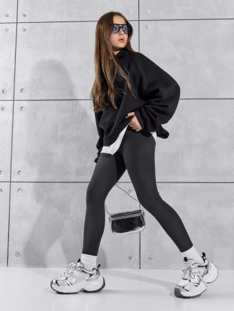 Брюки для девочки Силаник-1 / чёрный