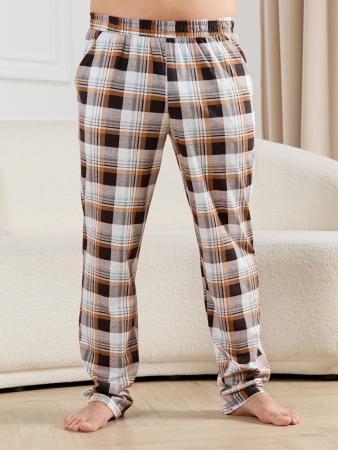 Брюки мужские Тор-1 / клетка коричневая