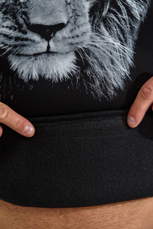 Мужской свитшот 8559 / черный+лев