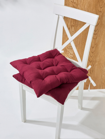 Кухонная подушка на стул (габардин) арт.GB40 / Бордовый