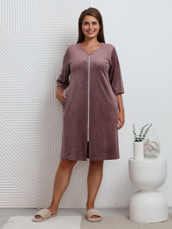 Халат женский Бархат / капучино