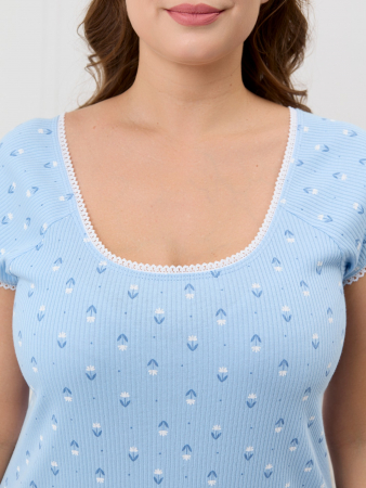 Женская ночная сорочка Мэри-1 / голубой