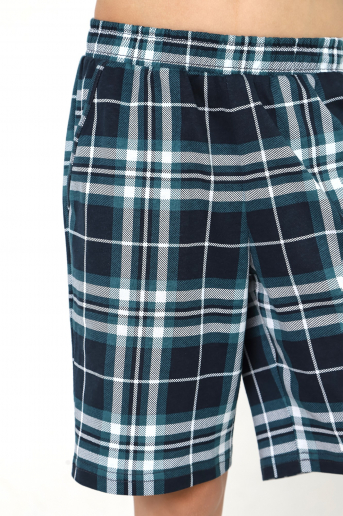 Шорты для мальчика Патрик-2 / клетка петроль
