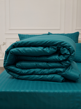 Пододеяльник микрофибра страйп / Морская волна