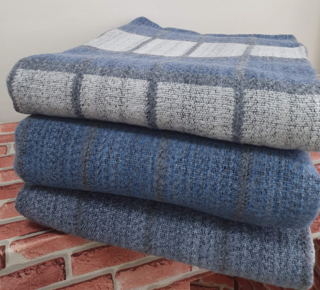 Одеяло полушерстяное 50% шерсть, 50% пэ 400гр. ОПШ-1 / расцветки в ассортименте