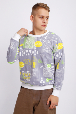 Мужской свитшот 88141 / серый