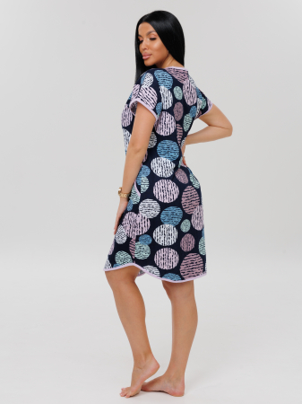 Женский халат Х-154(К) / Черный (круги)