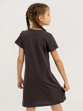 Детская сорочка "Ёжик" / Темно-серый арт. дк311с