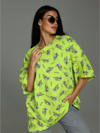 Женская футболка Ирбис / Салатовый