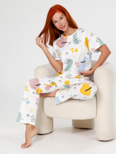 Женская пижама Мирин / молочный