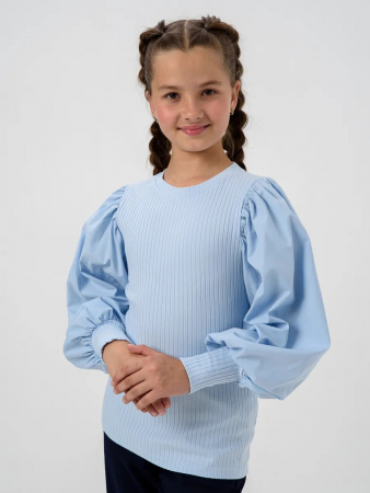 Детский джемпер "Доминика" длинный рукав / Голубой