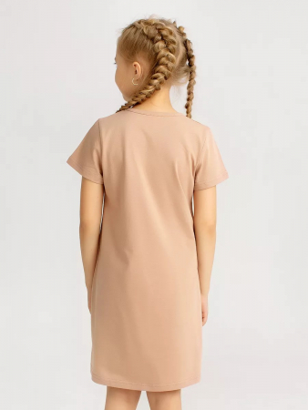 Детская сорочка "Мультяшки" / Бежевый арт. дк230б