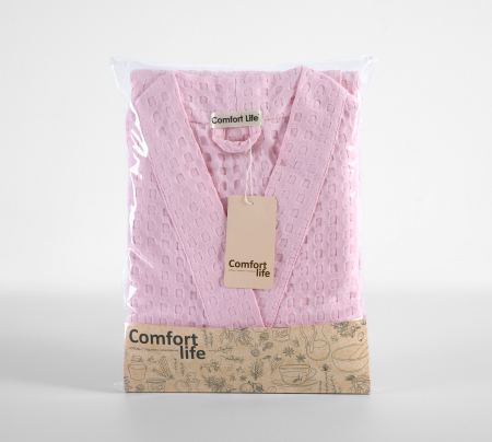 Халат вафельный Relax / розовый