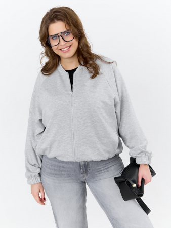 Женский бомбер Нео-1 БО-004 / серый меланж