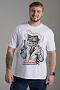 Мужская футболка 8592 / белый+мафия