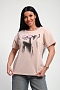 Женская футболка 85660 / бежевый