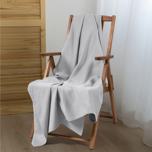 Простыня "Волшебная Ночь" Текстура вафля+ровное полотно / Хол.серый