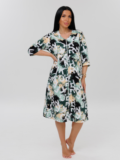 Женский халат Х-74(К) / Фисташковый (буквы)