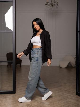 Женский бомбер мод.2167 / Черный