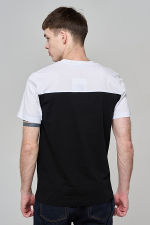 Мужская футболка 14482 / белый+черный