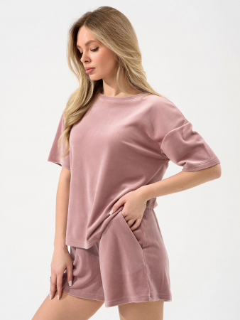 Женский костюм "Милана" (шорты) 2158-В / Розовый