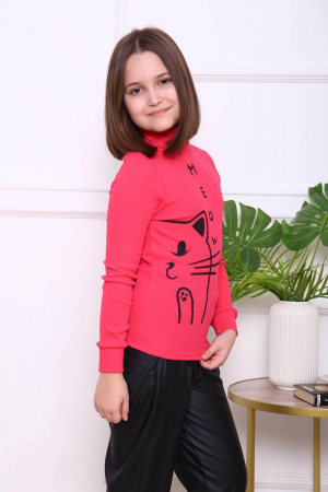 Детская водолазка Зимка / малина