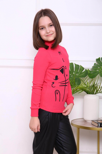 Детская водолазка Зимка / малина