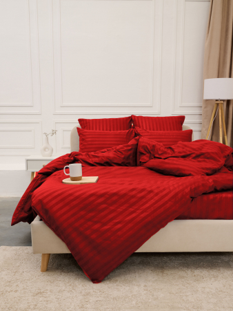 Пододеяльник микрофибра страйп / Красный