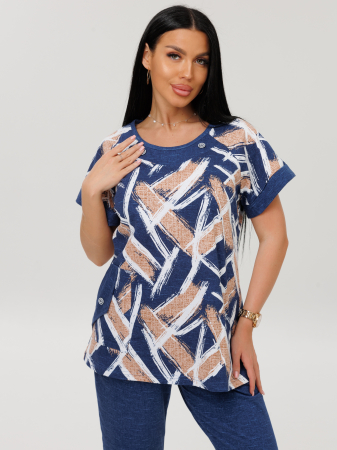 Женский костюм  К-119(К) / Синий (штрихи)