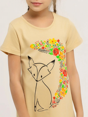 Детская сорочка "Лиса с хвостом" арт. дк310бж