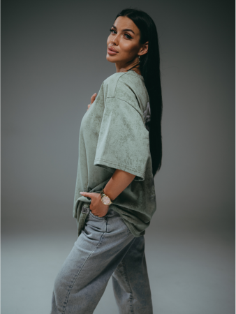 Женская футболка Ирбис / Хаки, варенка