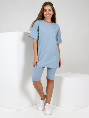 Женские велосипедки Луссо / серо-голубой