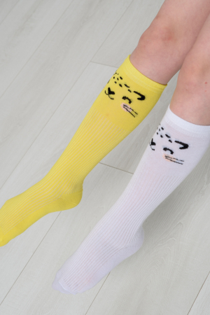 Детские гольфы Лео (набор 2 пары) / белый, желтый