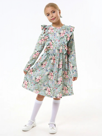 Детское платье "Красотка" / Цветы на ментоле